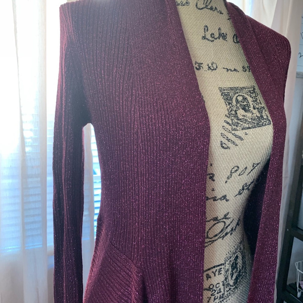 NWOT Maroon Cardigan in Size Large